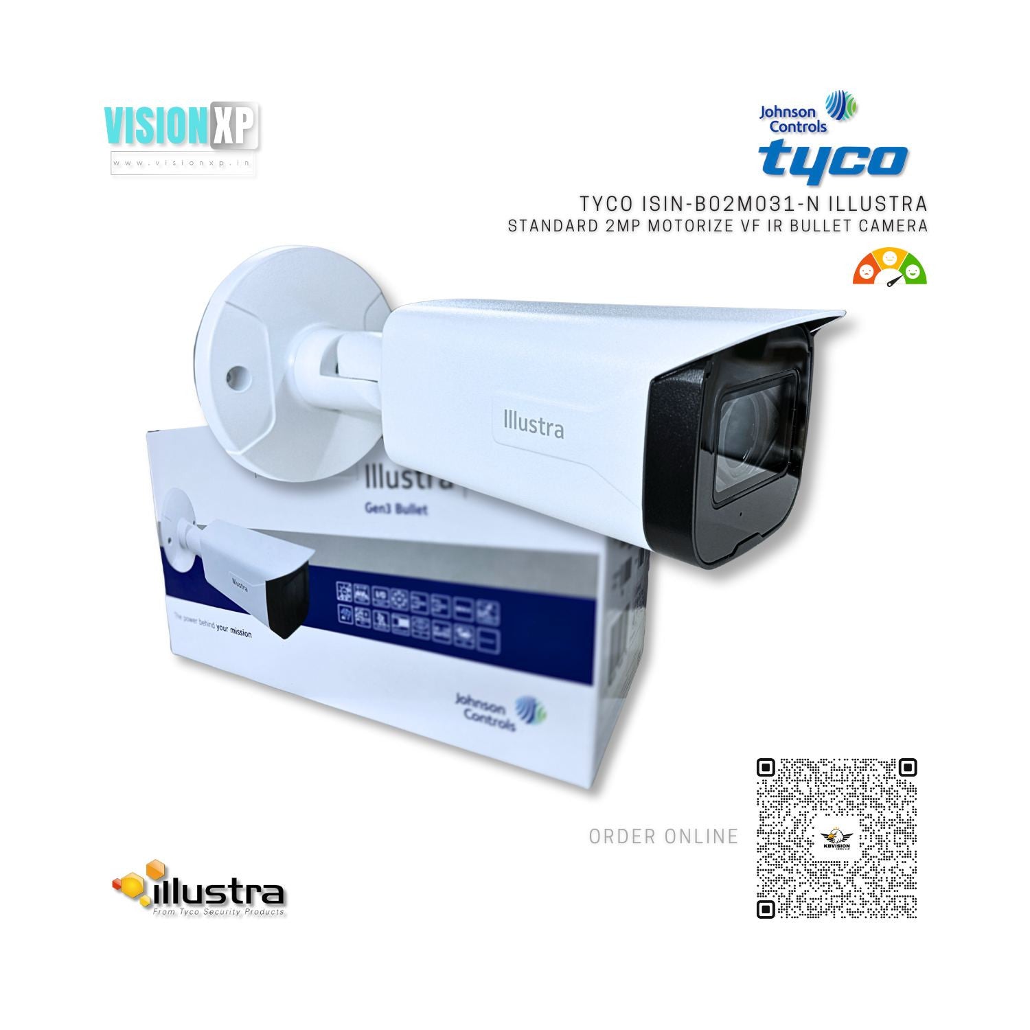 Tyco ISIN-B02M031-N Illustra Standard 2MP Motorize VF IR Bullet Camera Tyco ISIN-B02M031-N Illustra Standard 2MP Motorize VF IR Bullet Camera